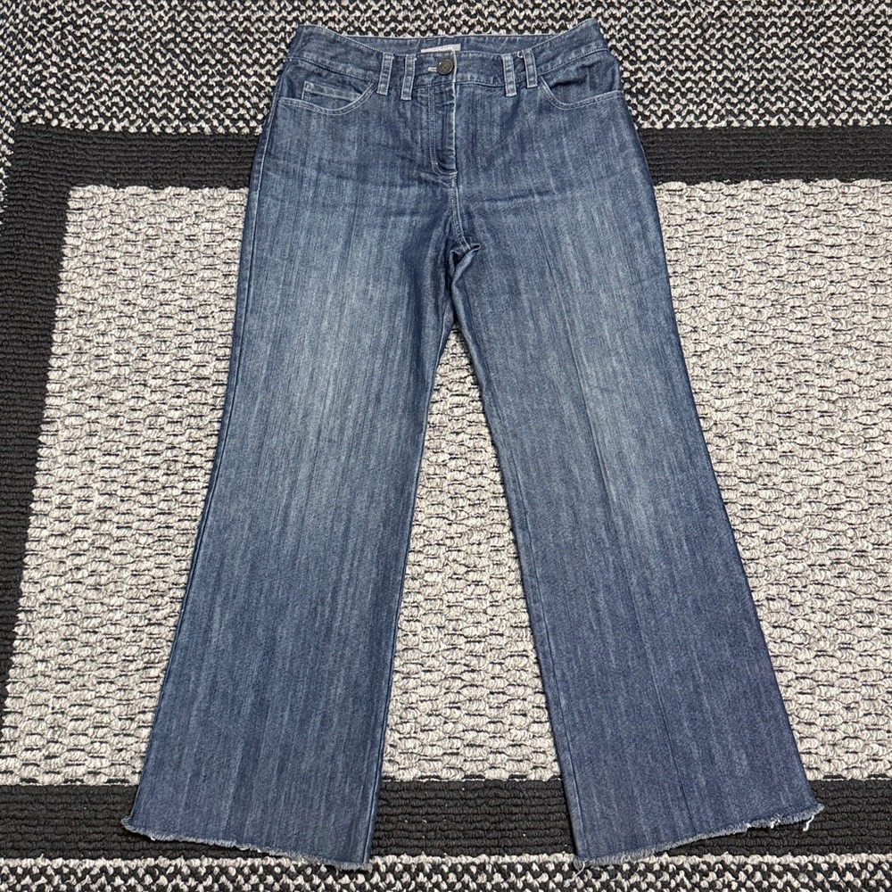 Ann Taylor Wide Leg Trouser Jeans Women’s Sz 10 Classic Preppy Office Workwear
